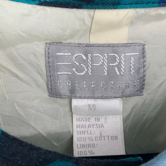 Esprit Collection Vintage Women's Floral Art Crop Button Up Cotton Jacket Size M - Picture 2 of 5